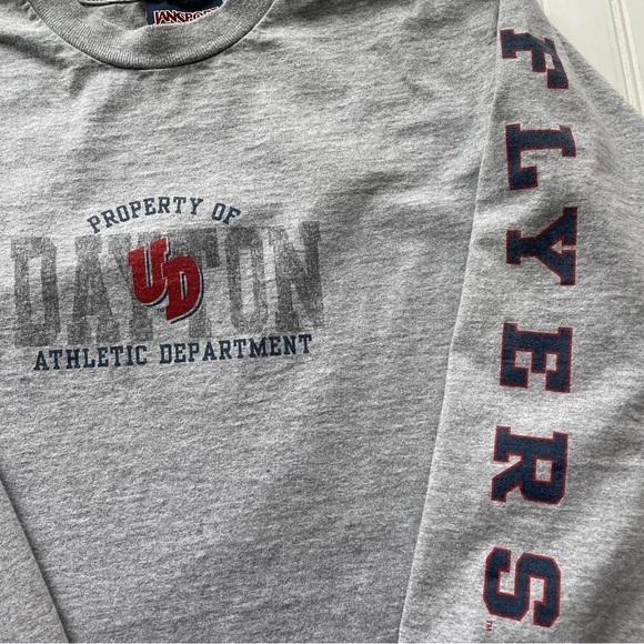 Jansport Vintage UD University of Dayton College Shirt Gray Small FLYERS Tee - Picture 3 of 7